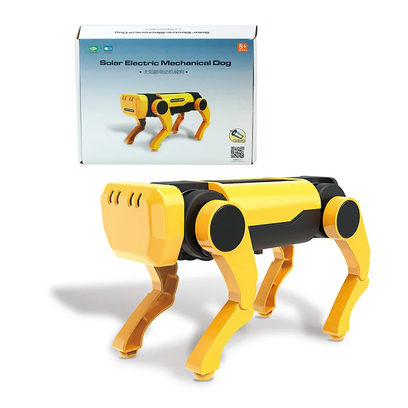 Can Walk In The Sun Steam Solar Electric Robot Dog Children Assembled Toys Boy Educational Robot