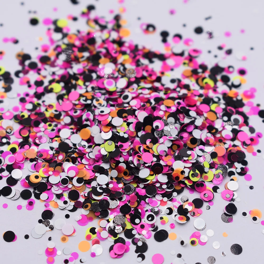Hot selling all occasion PET material glitter new chunky dots mixes glitter for nail art and decoration
