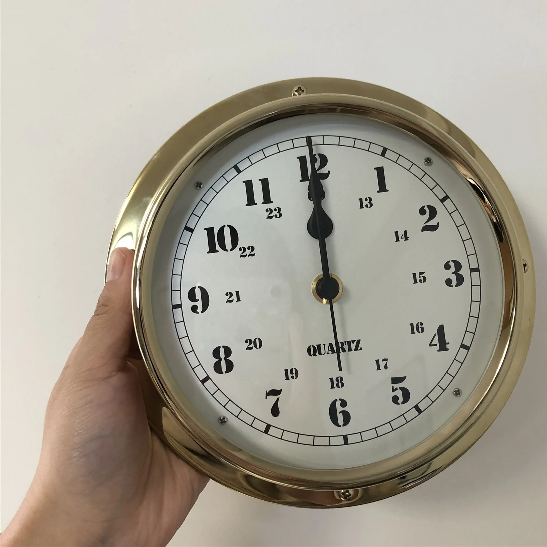 Морские латунные настенные кварцевые часы IMPA 370204 для корабля