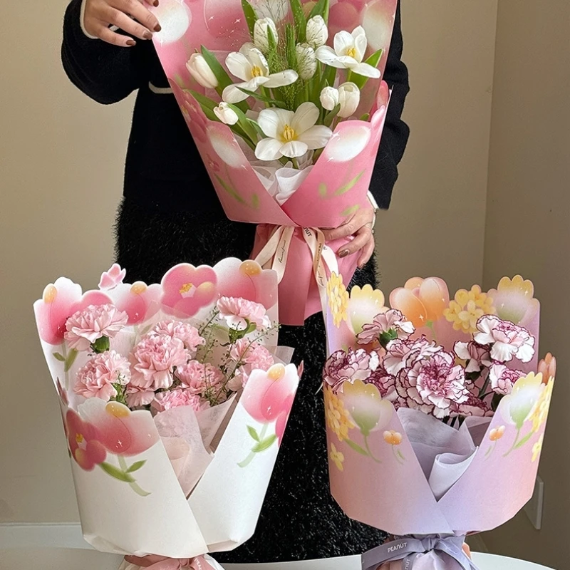 LUCIA  Three-Dimensional Flower Wrapping Paper Bouquet Packaging Kraft Paper Flower Shop Wrapping Flower Material LF160540