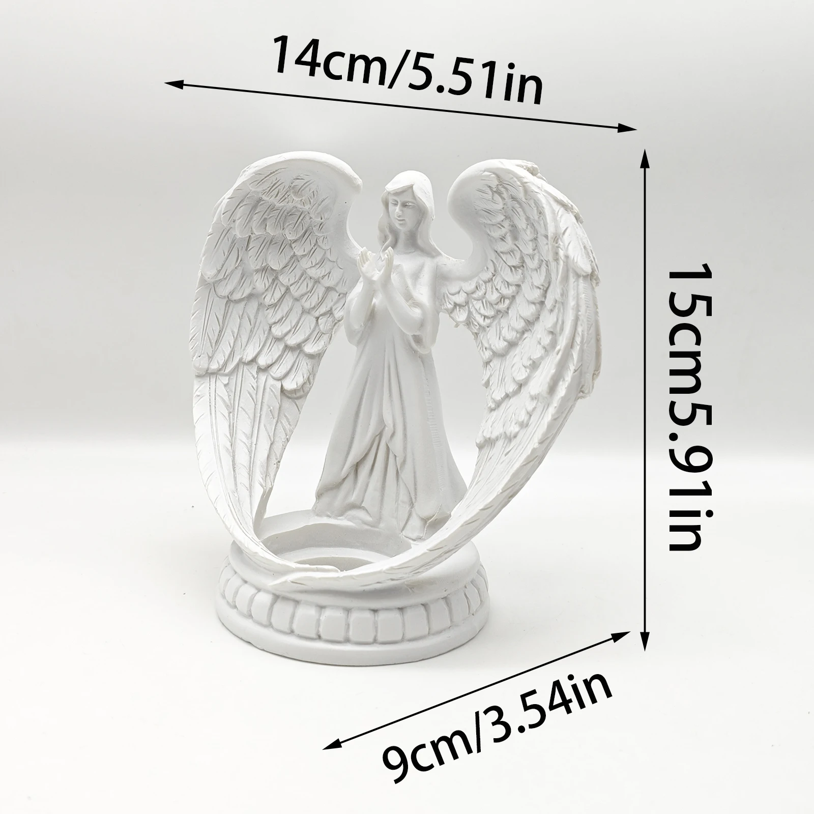 Fengzhi Factory Pure white wings angel statue Angel candlestick Living room dining room decoration decoration resin crafts