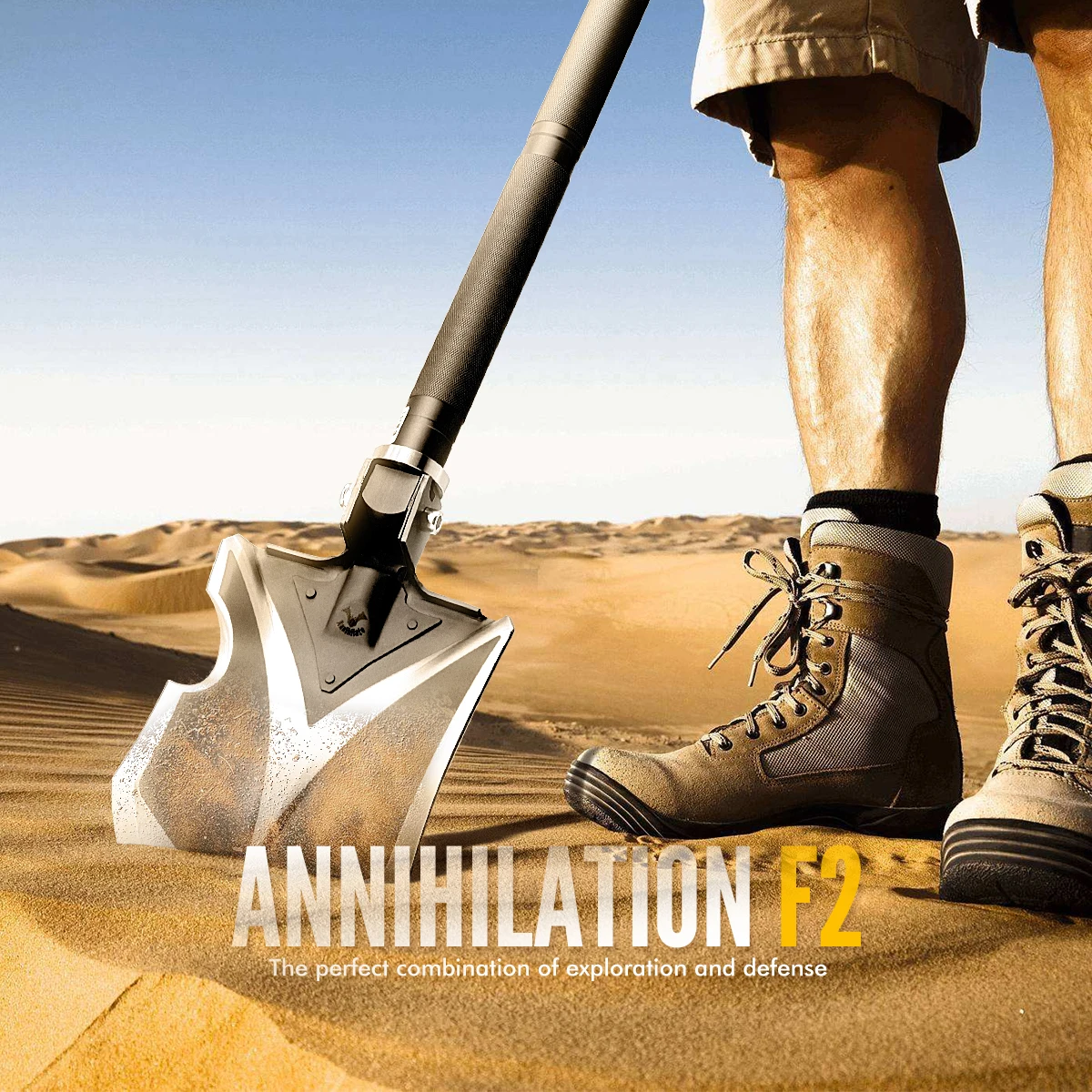 Zune Lotoo Multifunctional Shovel High Carbon Steel Foldable Shovel 15 in 1 Camping Gear Outdoor Survival Folding Shovel