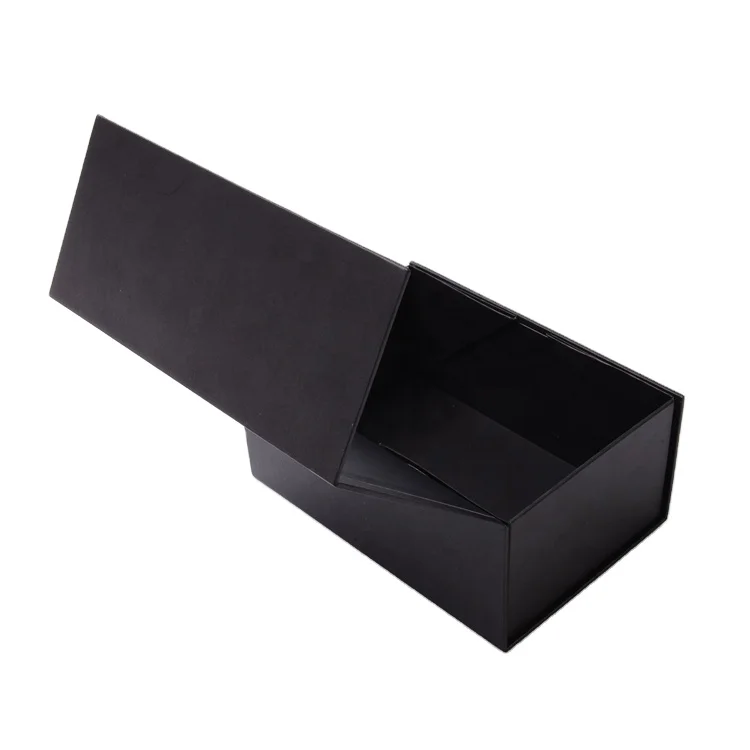 
Black Cardboard Gift Box Packaging Folding Paper Box 
