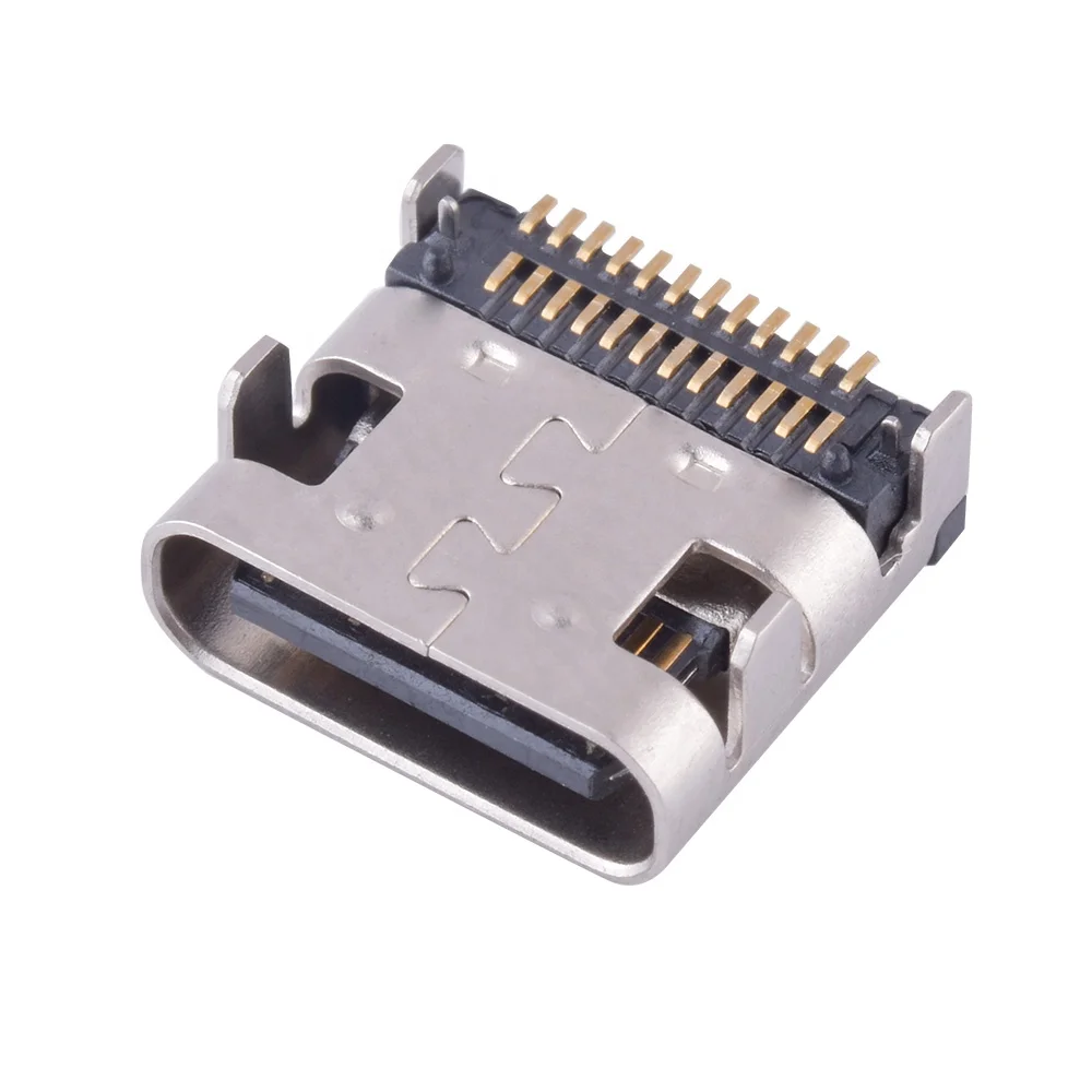 TYPE-C USB Jack female Connector c-type connector plug pcb 6 pin 24pin smt usb-c type c connector 16p usb c female usb connector