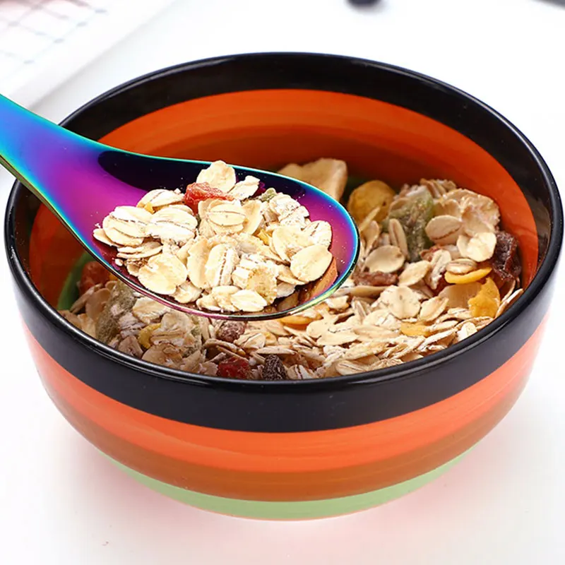 Wholesale Royal Thick Round 304 Stainless Steel Table Serving Dessert Rice Soup Spoon