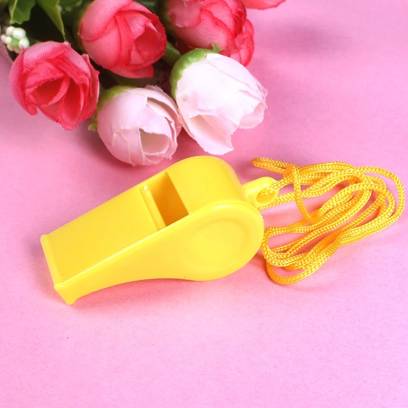 Hot Sale Plastic Multi-color Whistles With Strings For Children Teachers Trainers Customize Your Own Logo