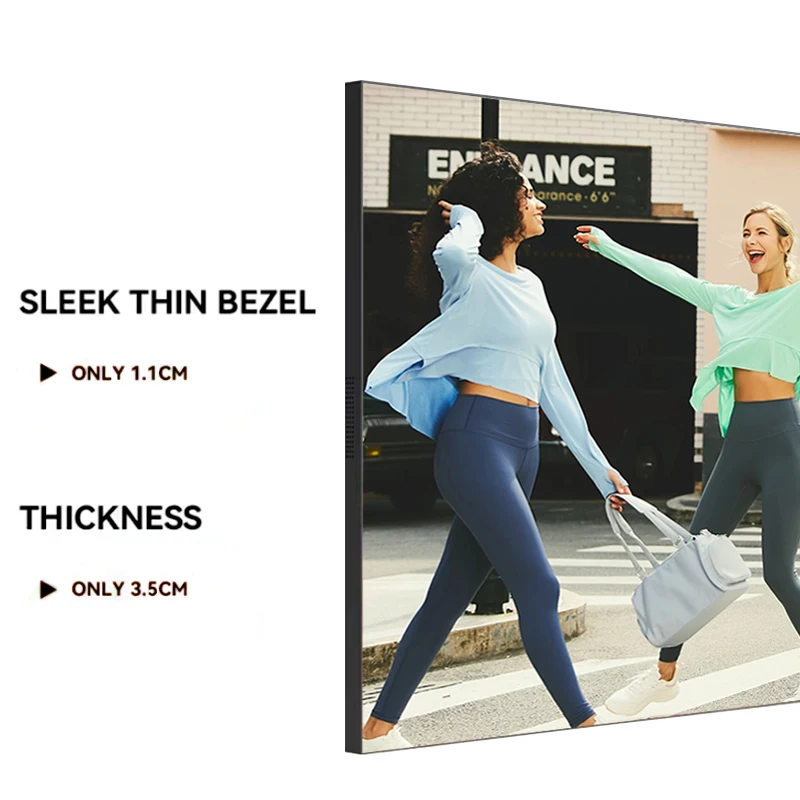 85 inch Narrow Frame Wall Screen Monitors TV Advertising Board Player 4K Retail Store Window Marketing Display Boards