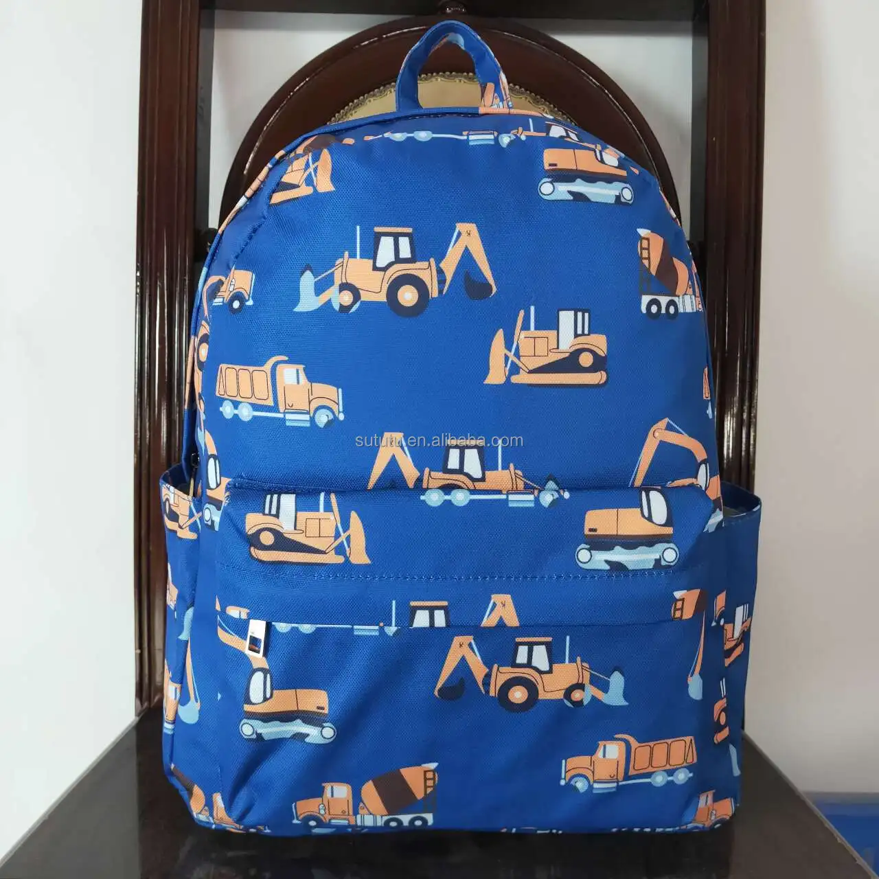 Best-selling style High quality excavator blue backpack  cheap china wholesale kids clothing clothes for kids rts