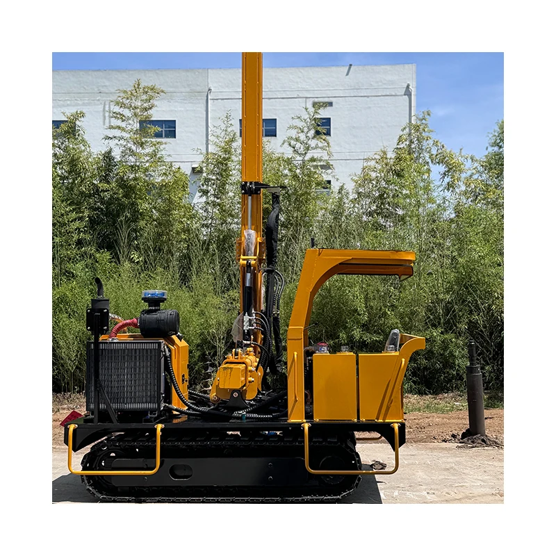 6m frame column solar high performance pile driver: a versatile crawler pile driver for piling and drilling tasks
