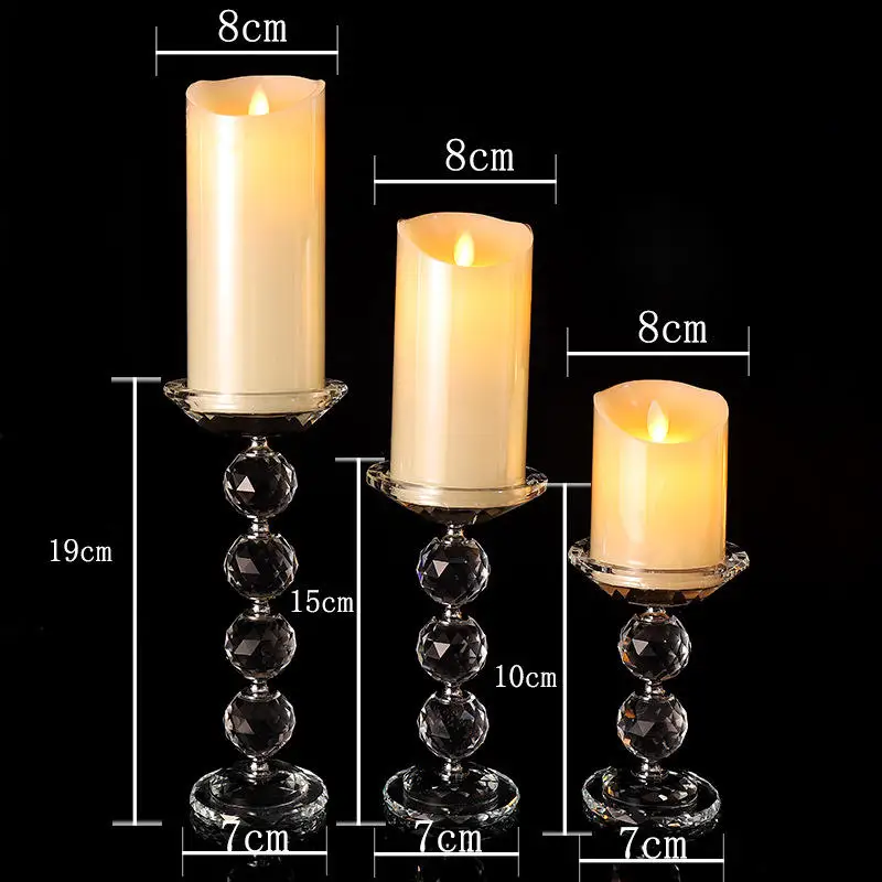 European crystal glass candlestick wedding decoration candlestick road leading to dinner wedding decoration candlestick Holders