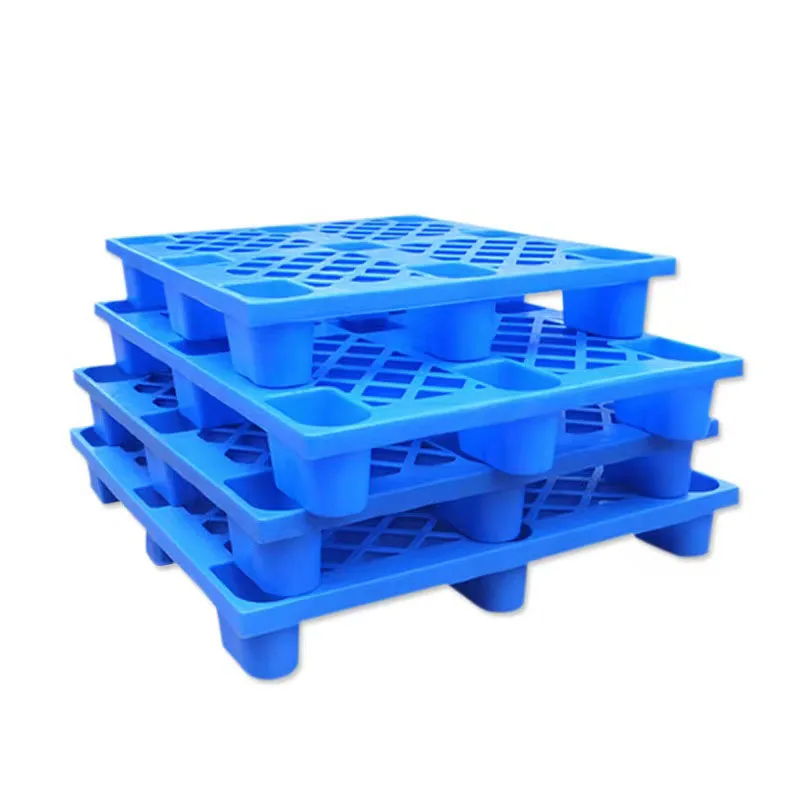 Pallet Quality HDPE Single Side Stacking Plastic Euro Pallet 1200*1000*145 for Warehouse Blue Plastic Sheets Industrial Pallet