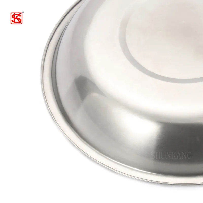 28cm Diameter Thickness Food Stainless Steel Deep Dish/ Cheap Dinner Plates