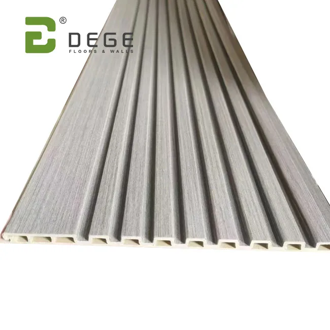 Louver 3d art wpc pvc wall paneling interior decoration black and black TV background