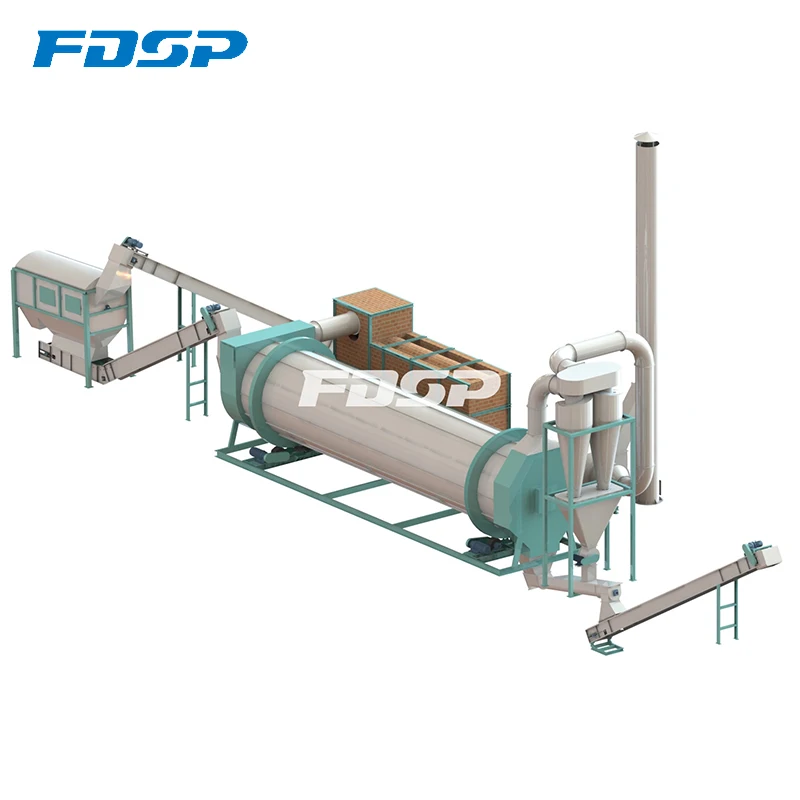 Organic fertilizer processing machine set cattle wastes used cow manure bio-organic pelleting line