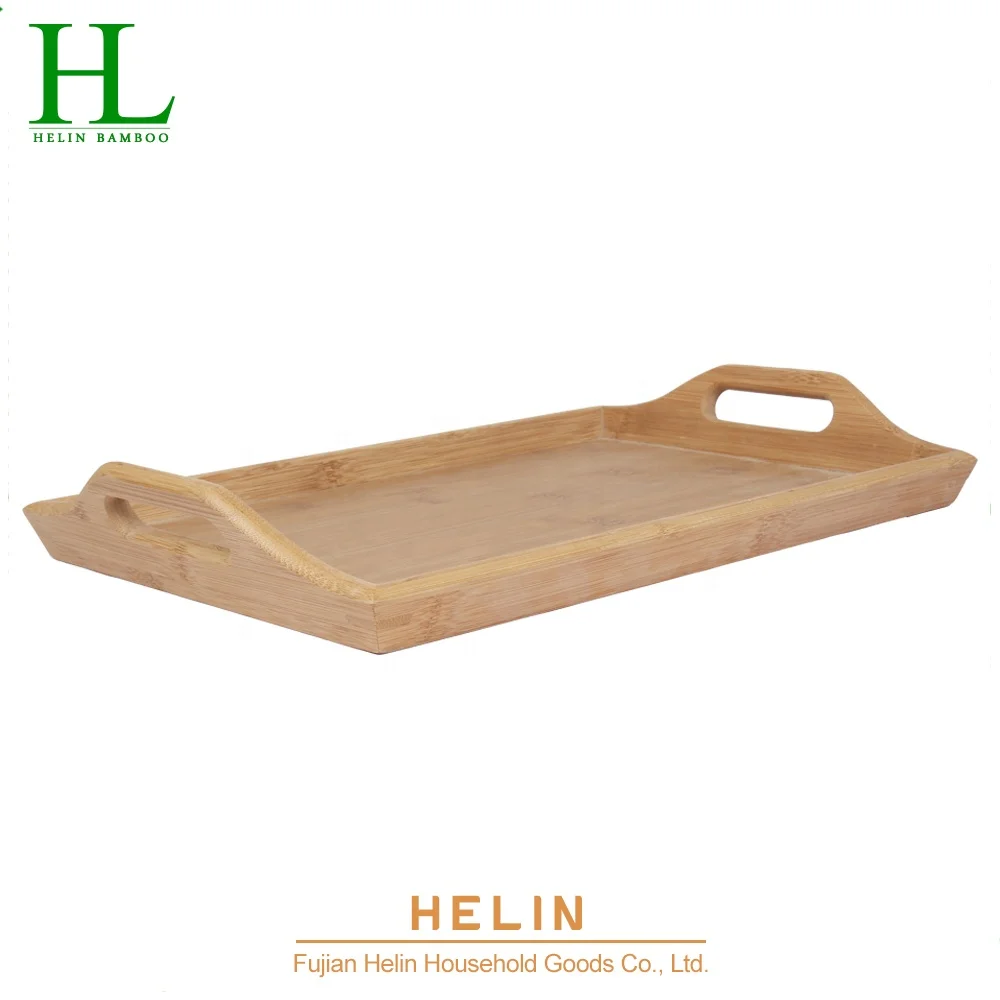 Bamboo tray bamboo restaurant breakfast serving tray wood bamboo tray with handles
