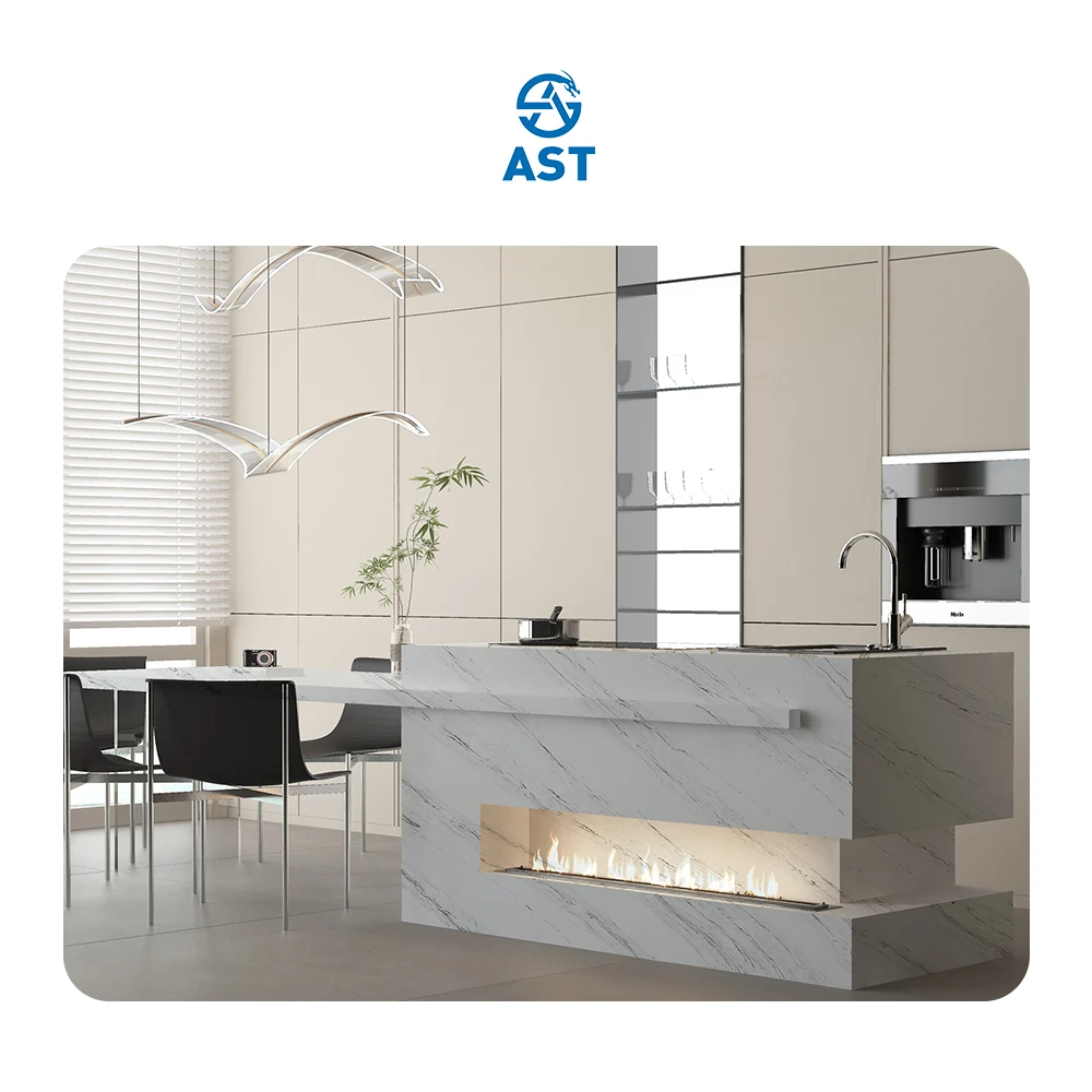 AST OEM/ODM New Design Decorative Artificial Quartz 5028 Palissandra Polished Finish Artificial Quartz Slabs