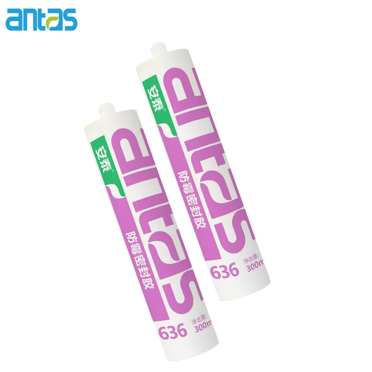 
Antas-636 Mould Resistant MS sealant fast curing clear bathroom and kitchen sanitary silicone sealant 