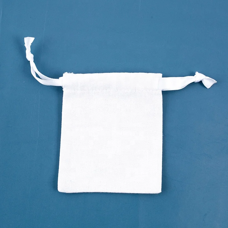 High Quality Custom LOGO Printed Canvas Cotton Jewelry Drawstring Bag Pouch Promotion 100% Cotton Drawstring Bag