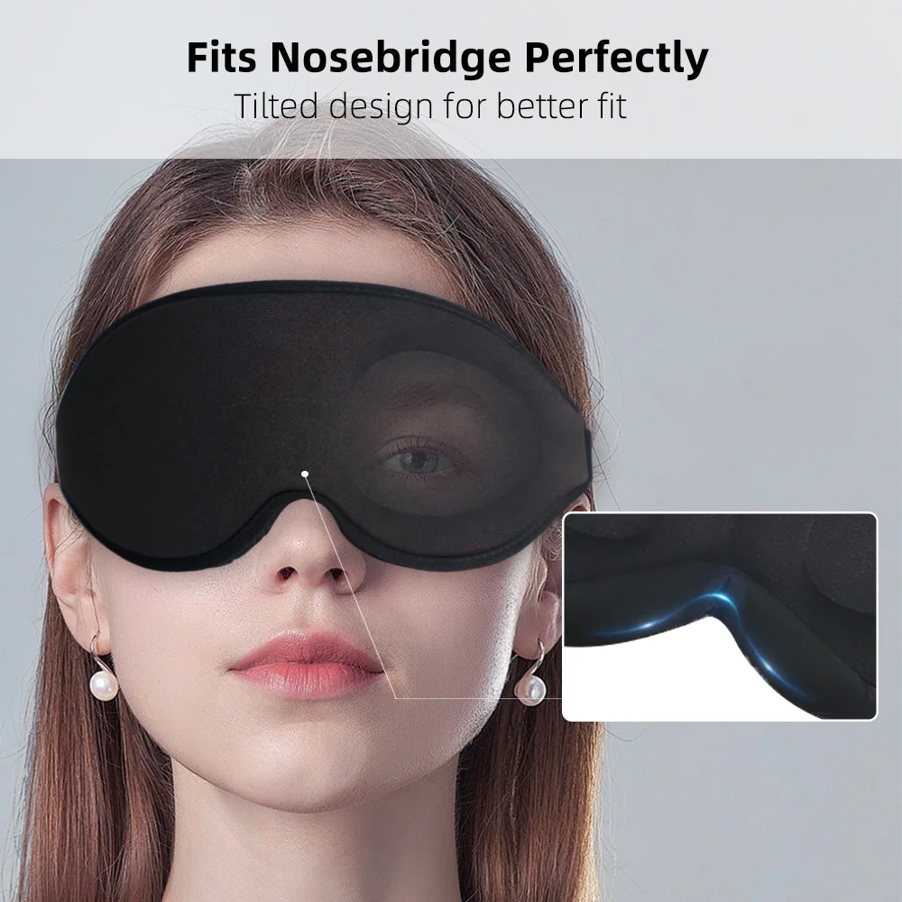 100% Blackout Sleep eyemasks for Women Men Zero Eye Pressure Eye Mask for Sleeping for Travel or Blindfold