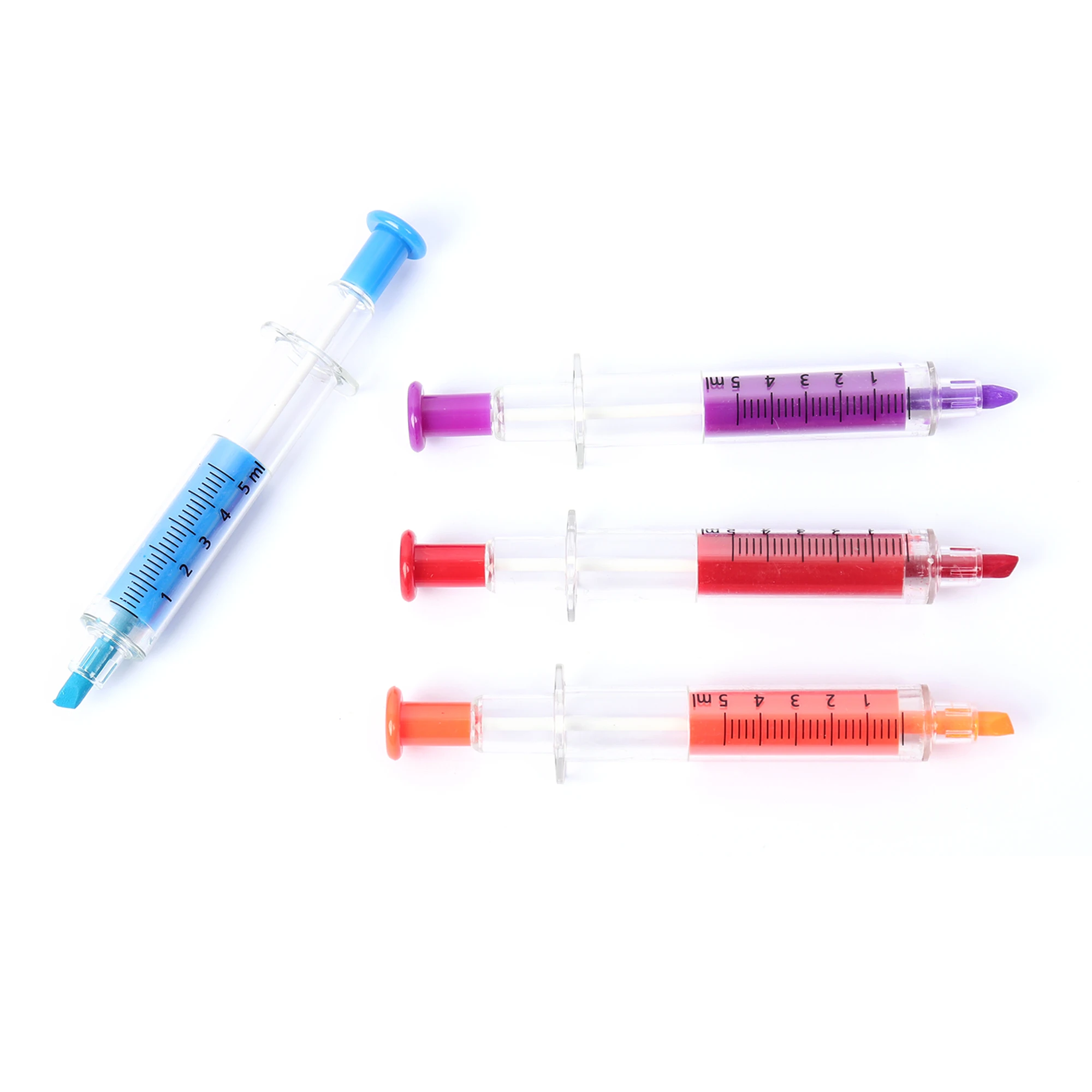 Wholesale Direct Sales Custom Good Quality Multi Color Headed Syringe Water color Pens and Highlighter markers for drawing