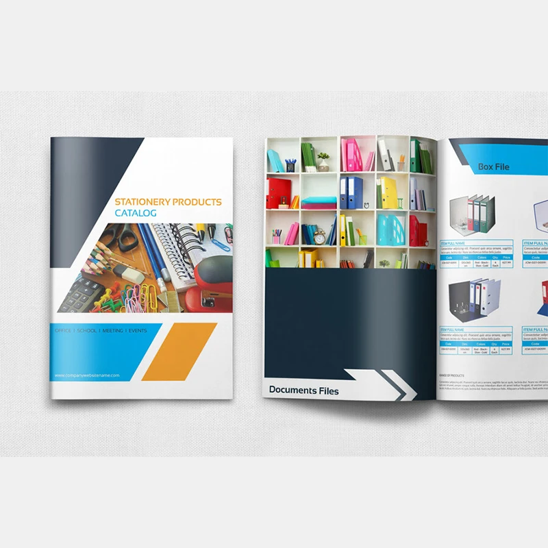 Custom Saddle Stich Staple Binding Catalog Matt Finish Brochure Booklet