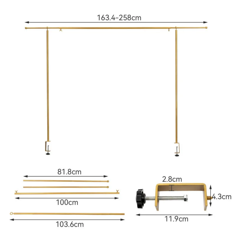 Desktop stand adjustable telescopic holiday party tabletop telescopic stand iron arch dining table decoration