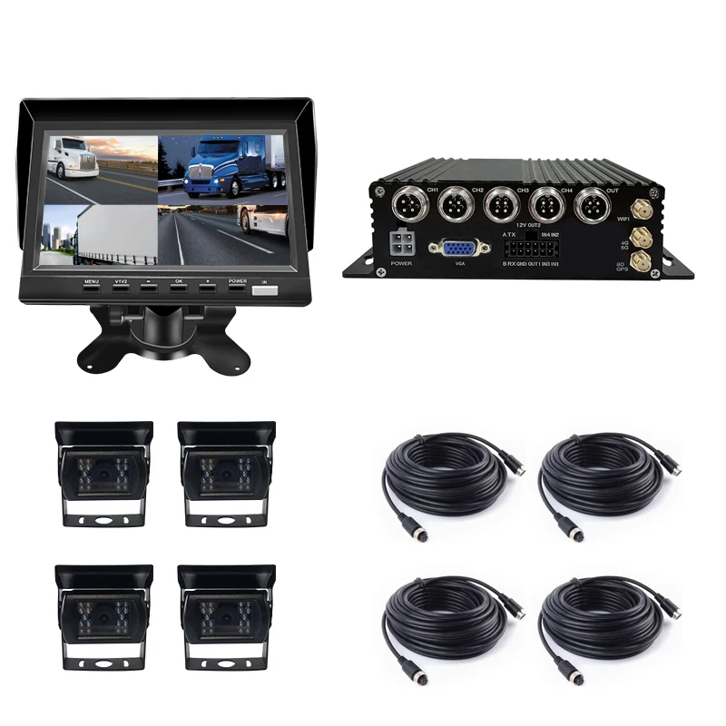 Factory Priced 4CH 1080P Truck Mobile DVR 4G GPS WIFI Digital Video Recorder