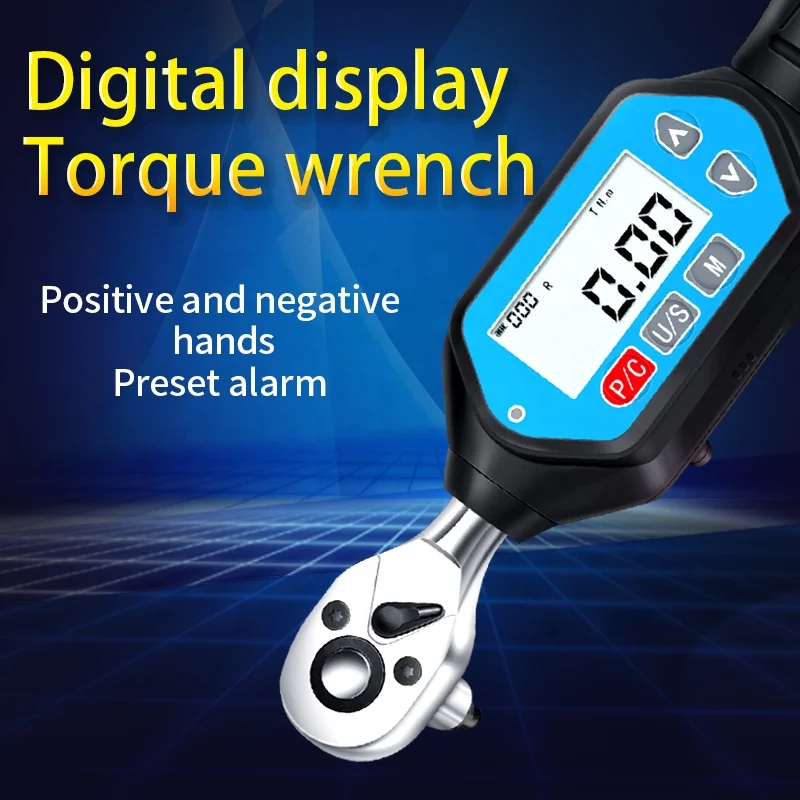 Adjustable 3/8 1/4 1/2 Digital Torque wrench with LCD Display high accuracy precision  Wrench for Motorcycles