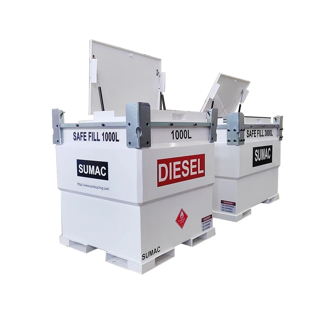 SUMAC Portable Self Bund 500 Liter 1000L Square Alloy 2024 5000 8000 Liters 10000 Liter Aluminum Petrol Fuel Storage Tank