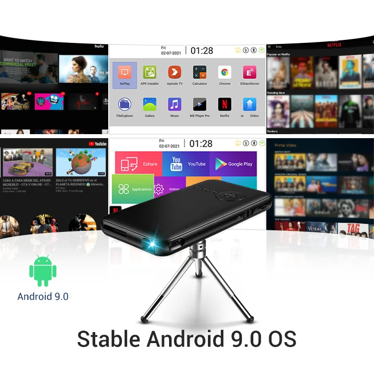 Best selling high technology home theater Android system portable cheap dlp mini projector office projectors