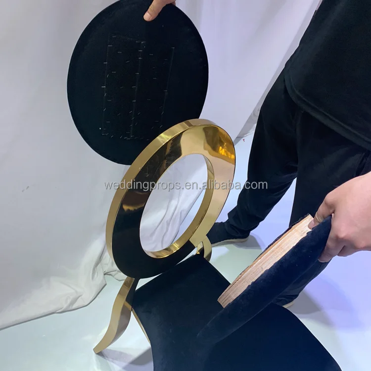 Wholesale wedding party vents luxury stainless steel pu pads chair for events