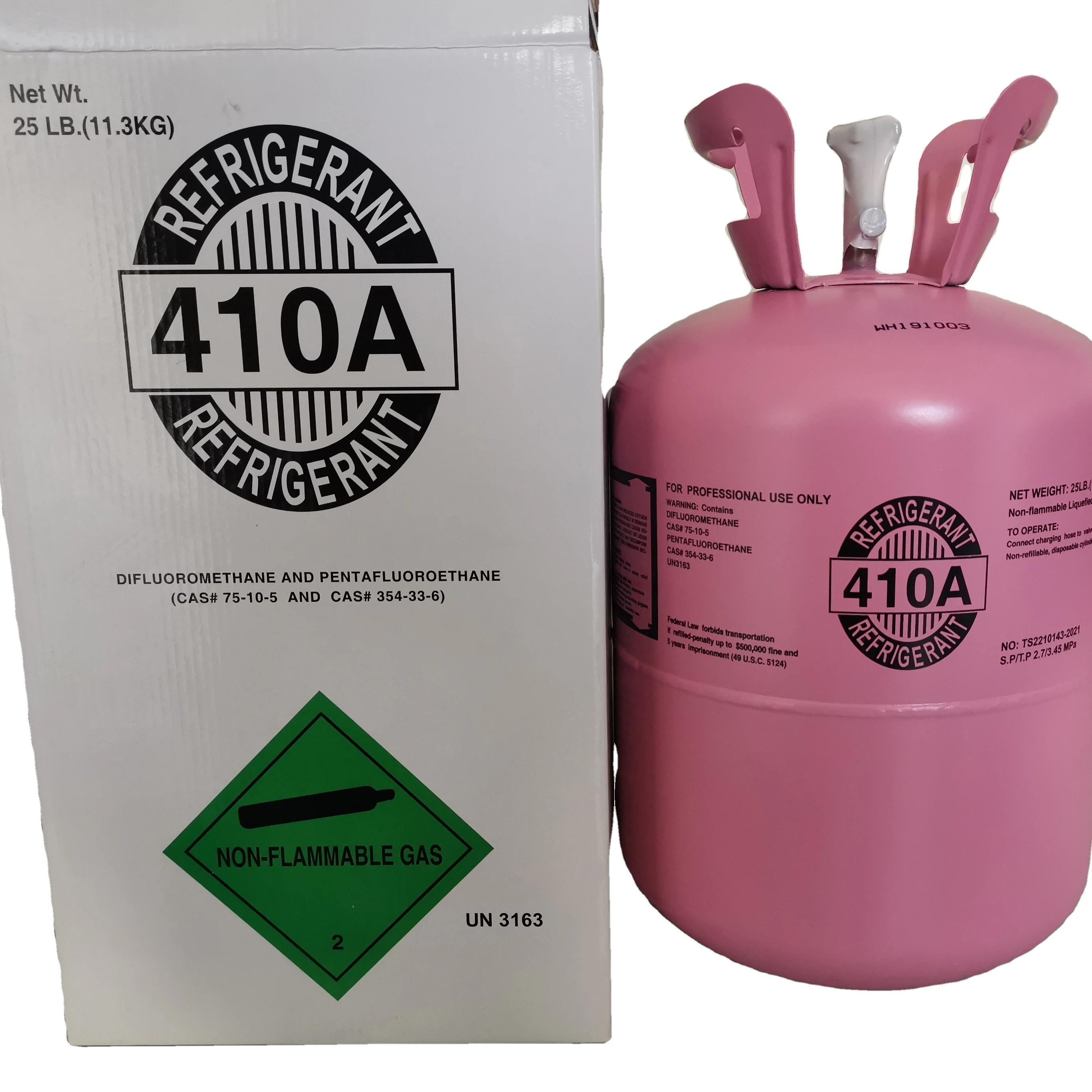 Factory Supply 99.9% Purity 11.3kg R410 Refrigerant R410a For Air Condition