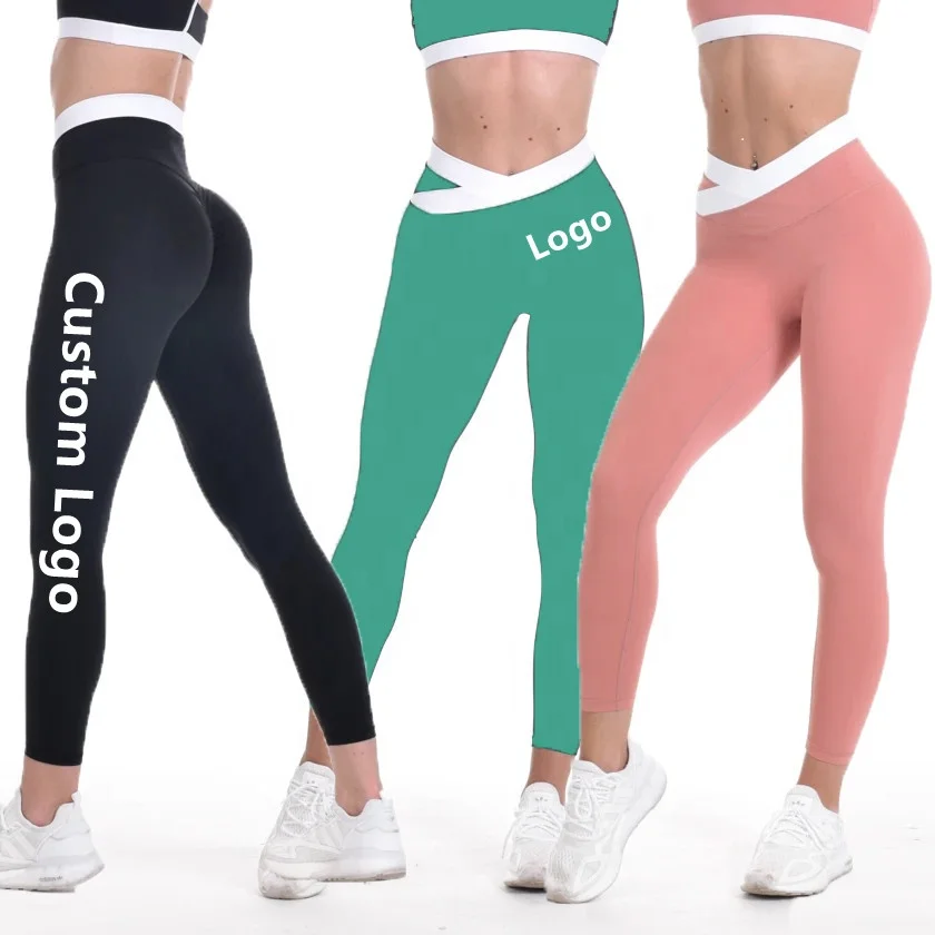 
Custom Printed Compression Plus Size High Waist Trainer Workout Sport Gym Fitness Scrunch Butt Lift Seamless Yoga Women Legging 