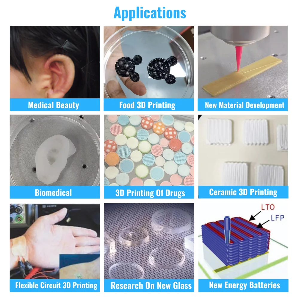 MakerPi Autobio 2000 DIW Bioprinting 3d Printing Body Parts for Gelatin\LCES Biomaterials Cell Research Purposes