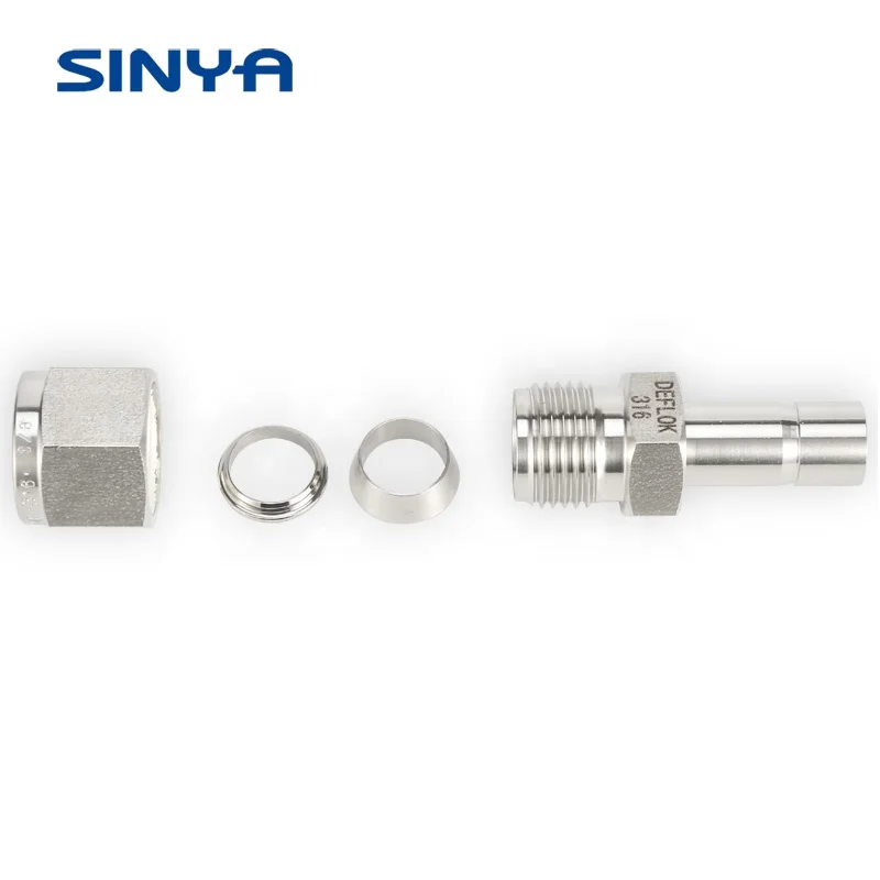 Instrumentation Tube Fittings Compression Double Ferrule 1/4 X 3/8 316 Stainless Steel Tube End Reducer Supplier in China