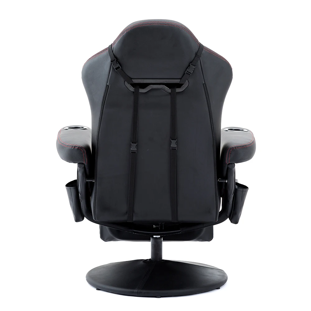 Высококачественное КОЖАНОЕ МАССАЖНОЕ игровое кресло для видеоигр, одно кресло с подставкой для ног