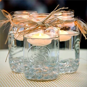 Homemory 3 Inch Flameless LED Floating Candles, 150 Hour, White Wax, Battery Flickering Waterproof Tea lights for Wedding