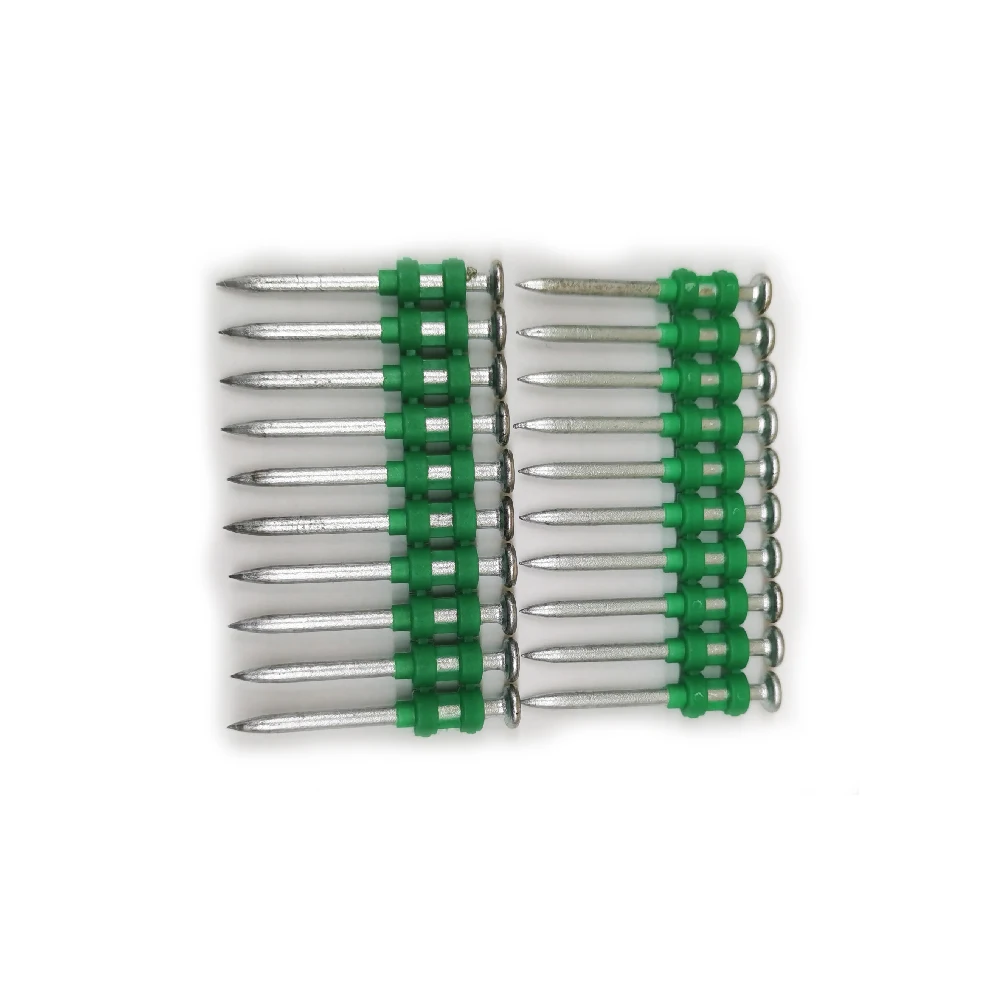 The high quality C5 concrete nails for C5 nauler straight shank color plastic strip drive pins