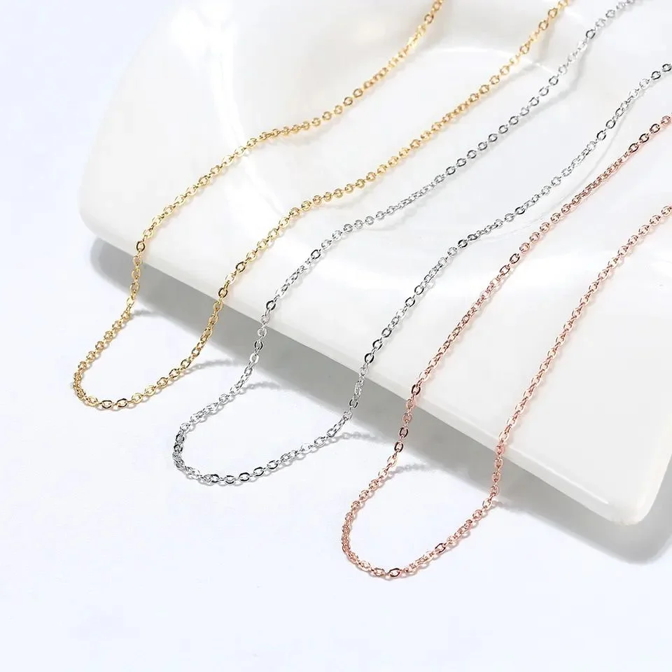 Trendy Wholesale 925 Sterling Silver Pendant Necklace Cuban Cross Snake Singapore Box Link Chain For Women 2024 Custom Jewelry