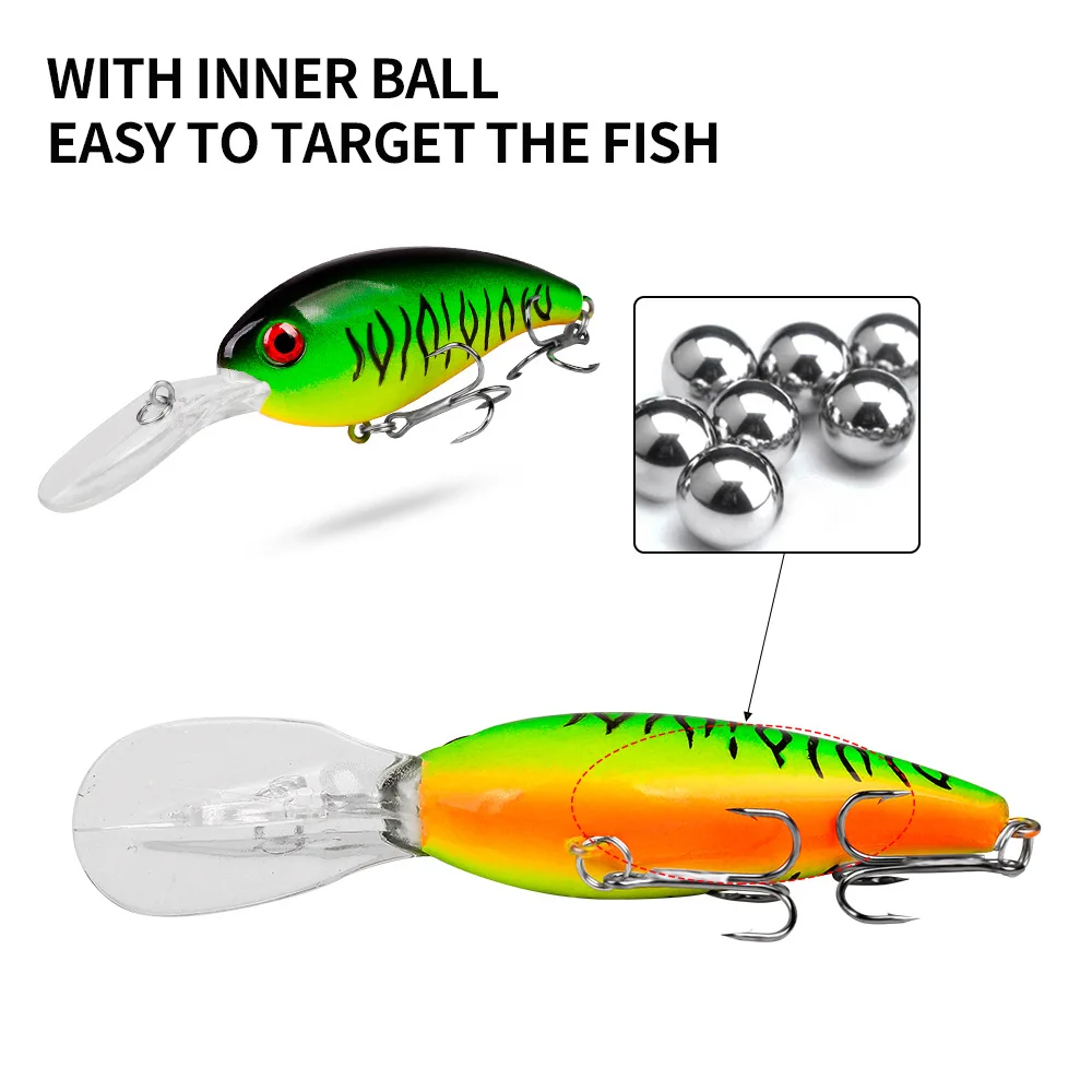 10CM 14G Fishing Accessories Wholesale Plastic ABS Material Floating Crank Bait Hard Fishing Lure