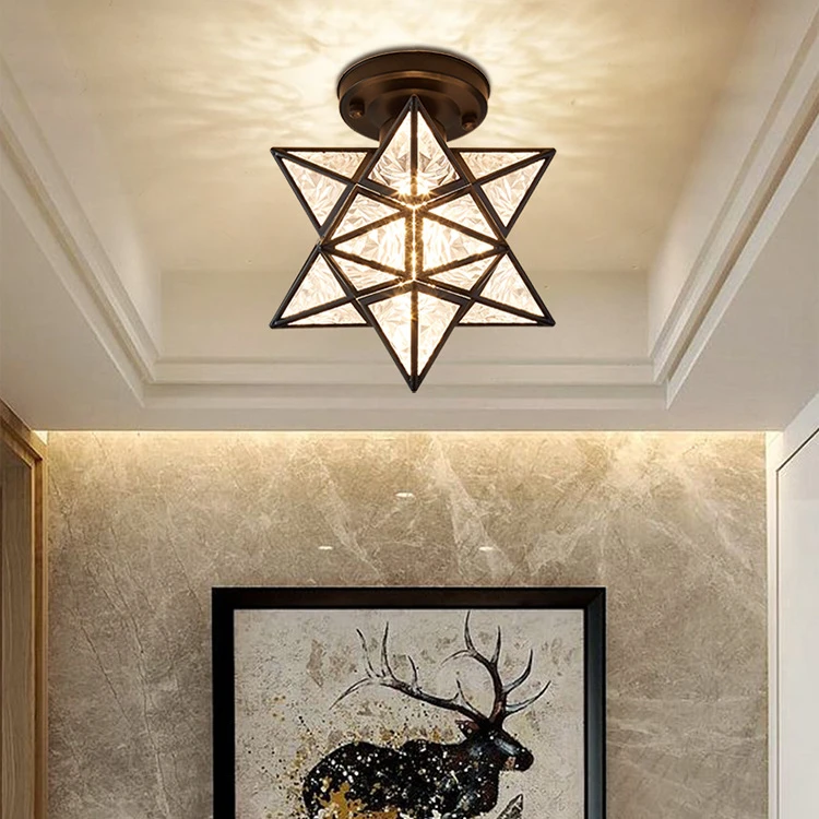 Modern Simple Nordic Crystal Ceiling Light Luxury Entrance Hall Light Creative Aisle Corridor Balcony Small Ceiling Lamp LED 90
