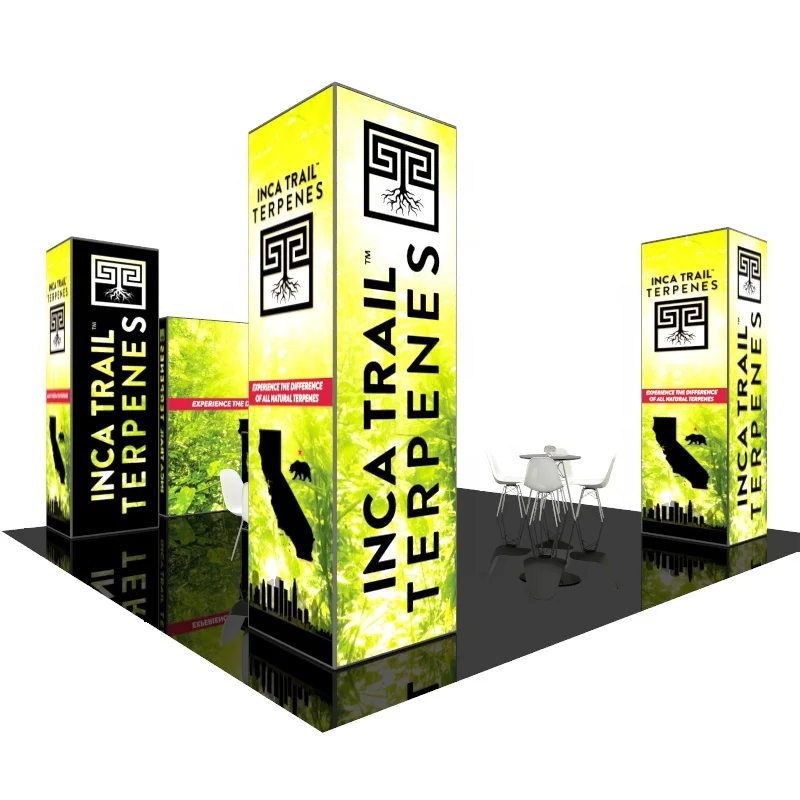 Easy Installation  Tension Fabric Backdrop Trade Show Booth 10x20 Display Light Exhibition Modular Display Exhibitions Stands