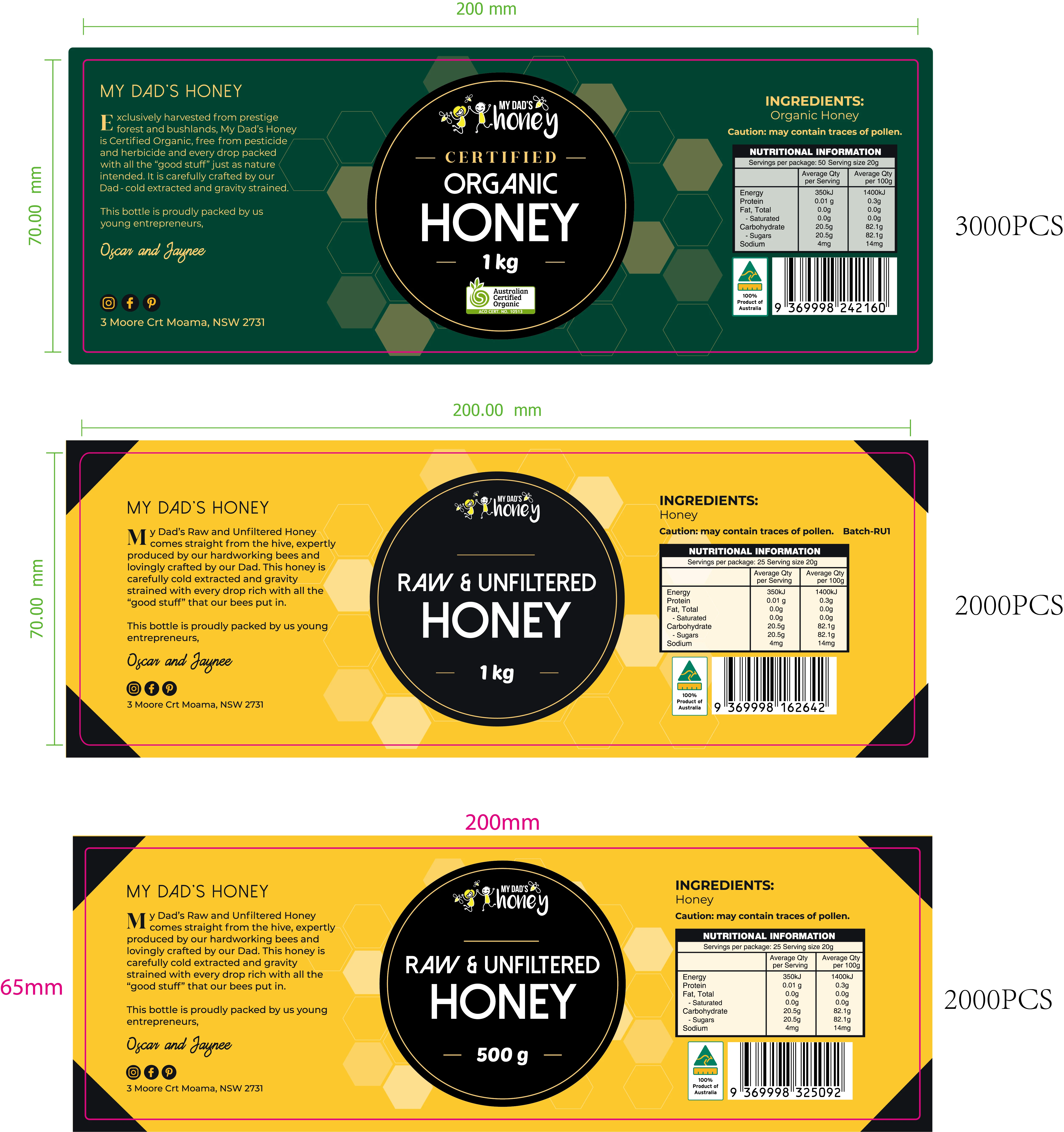 Roll Sticker and Customized Printing Custom Label Stickers Gold Plating Packaging Labels for Logo Gift Shipping Food Honey