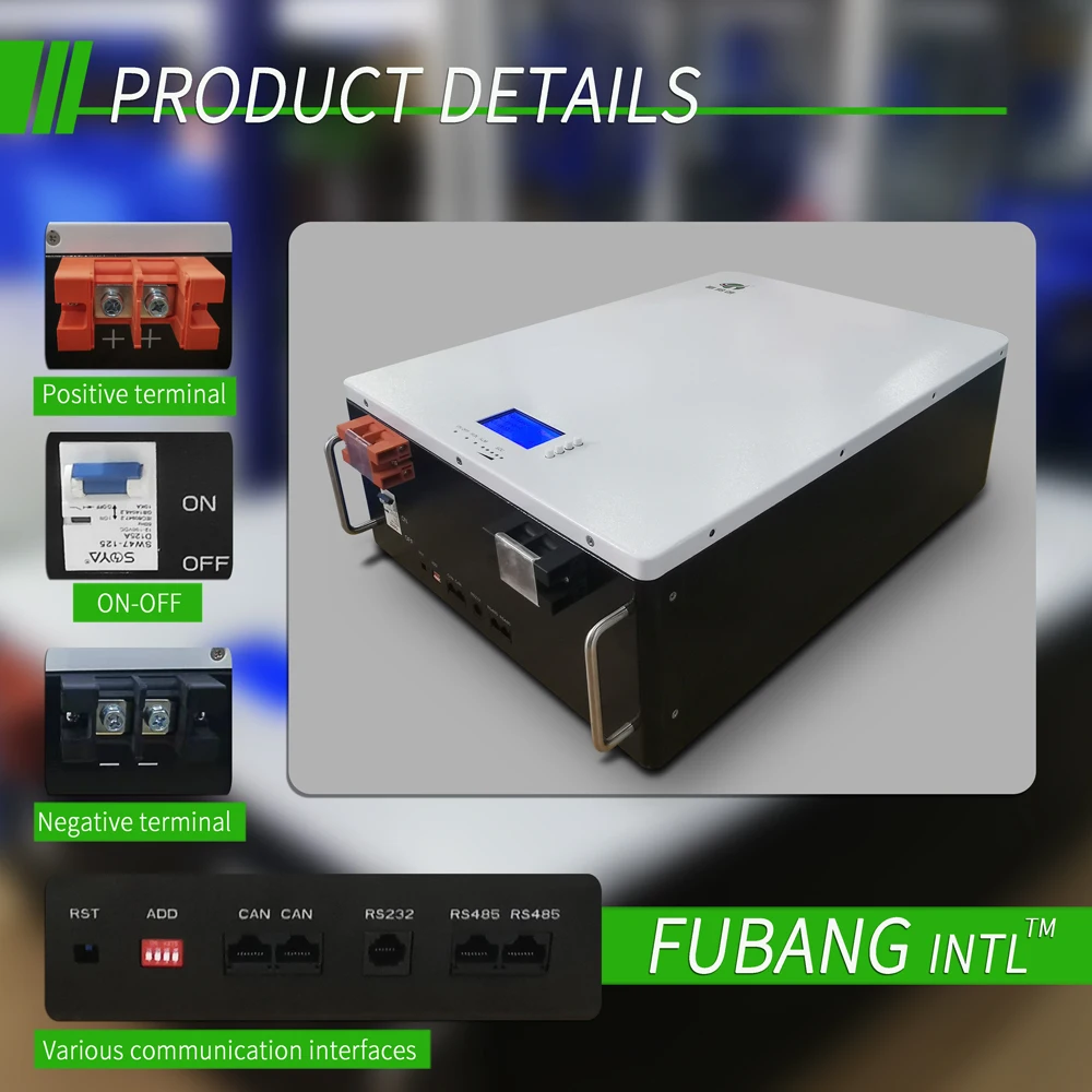 home use high quality new design 24v 200ah solar battery lithium battery for solar 48v 100ah power wall inverter battery pack