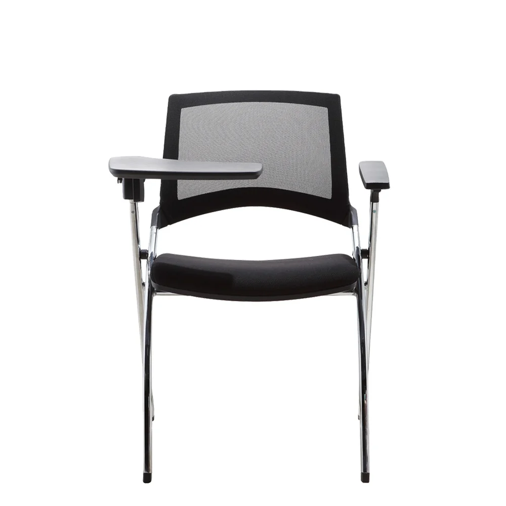 PP armrest classroom school student folding study chairs with writing pad