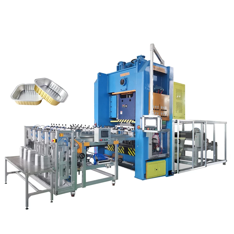 High speed multi - cavity mold aluminum foil container automatic punching machine