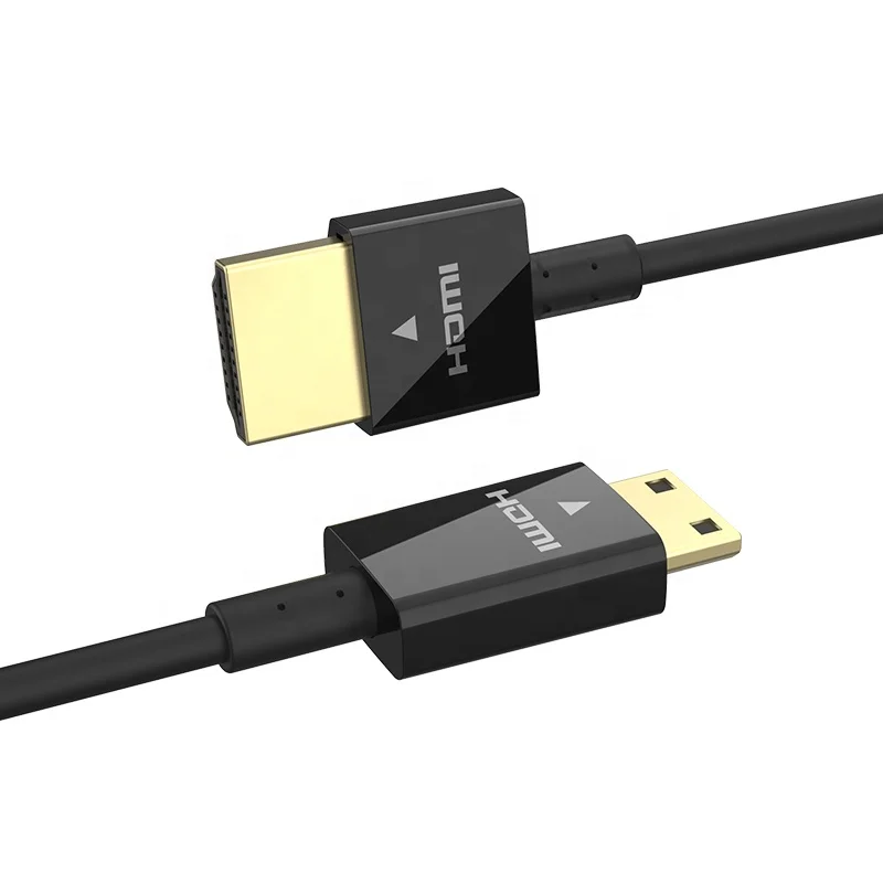 
jce Mini HDMI to HDMI Type C to Type A support 3D 4K 60HZ Video Ultra Slim Flat HDMI Cable 