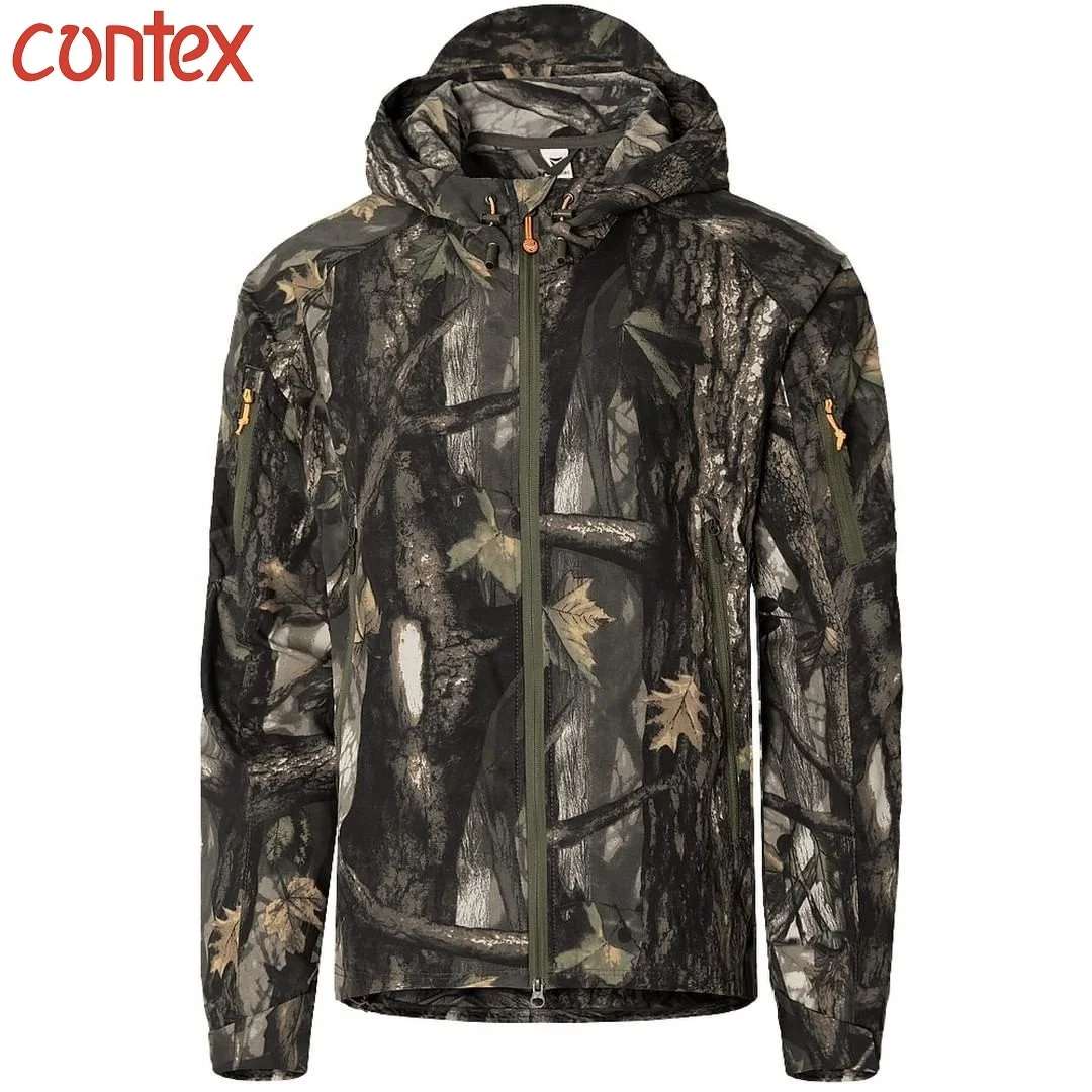 
Custom Waterproof Softshell Bonded Fleece Tape Seam Hunting Camouflage Anorak Hoodie Jacket 