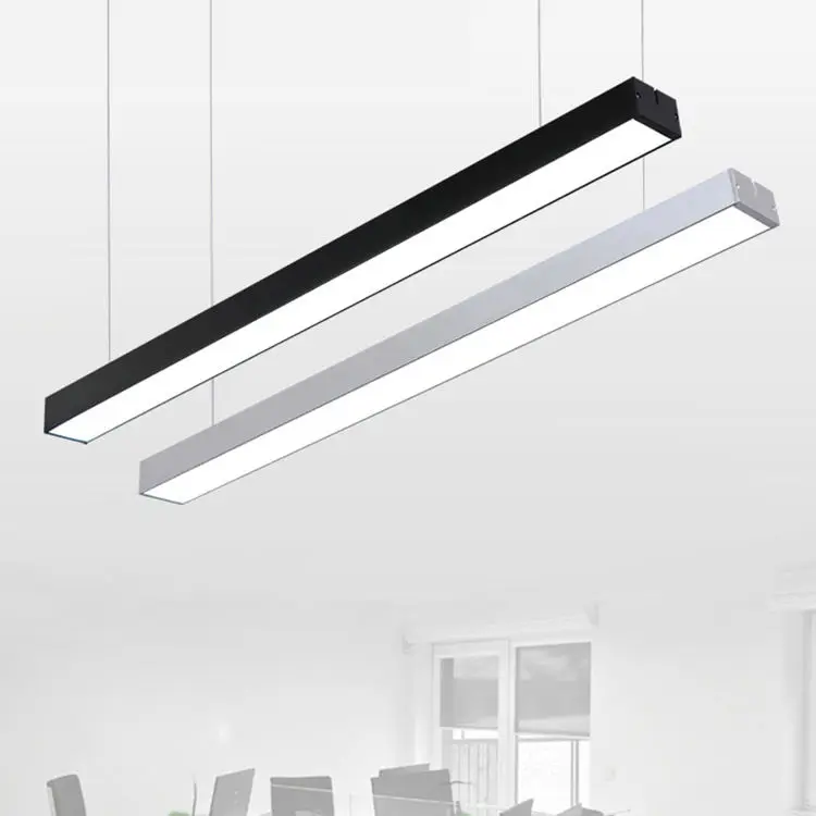 HUAYI Simple Style 26 30 Watt Indoor Office Hotel Commercial Ceiling Hanging Modern Led Linear Lamp