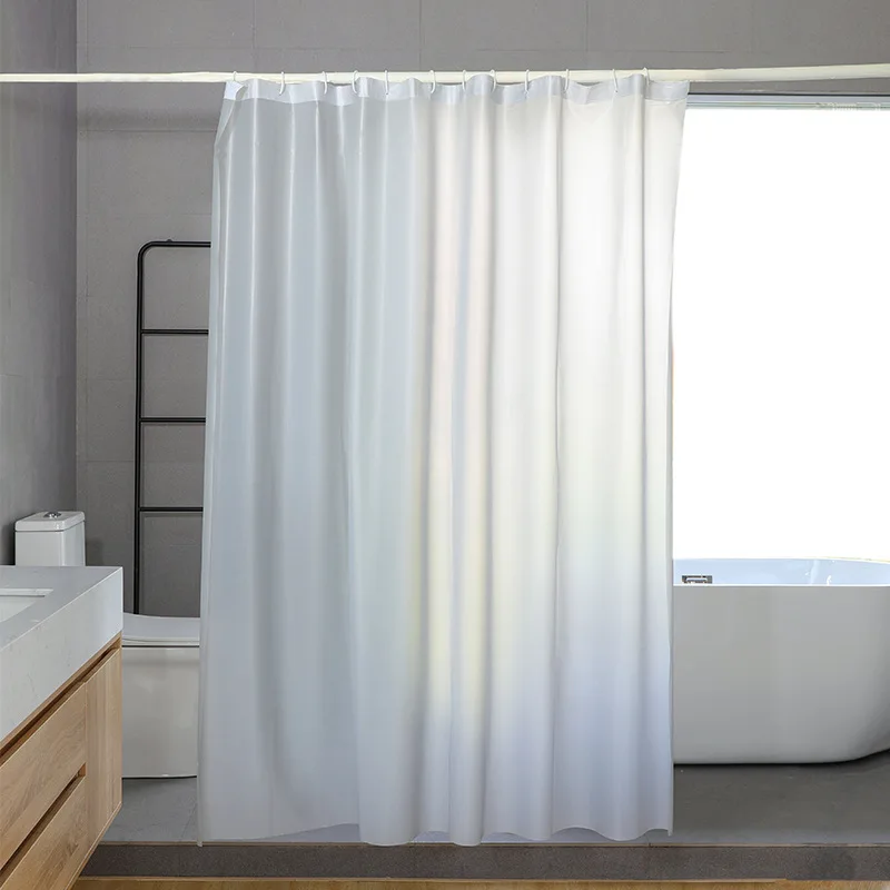 Peva bath curtain modern simple wet and dry isolation waterproof bathroom curtain
